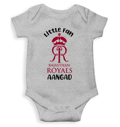 Custom Name IPL RR Rajasthan Royals Little Fan Rompers for Baby Boy- FunkyTeesClub