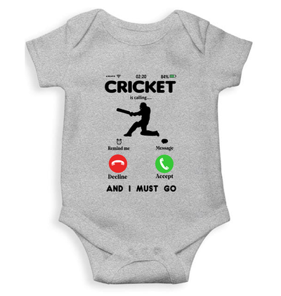 Cricket is Calling World Cup Cricket Rompers for Baby Boy- FunkyTeesClub