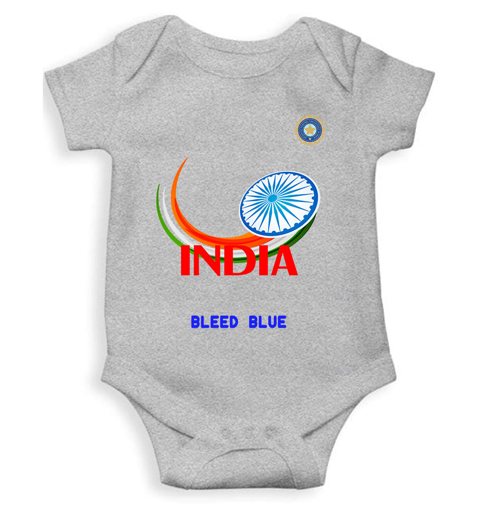 Bleed Blue Cricket Rompers for Baby Girl- FunkyTeesClub