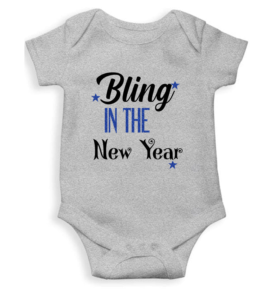 Bling In The New Year Rompers for Baby Girl- FunkyTeesClub