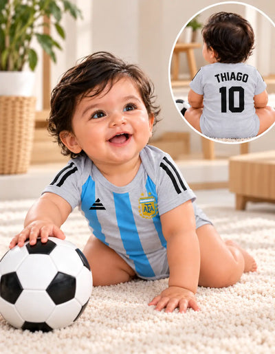 Argentina football grey romper