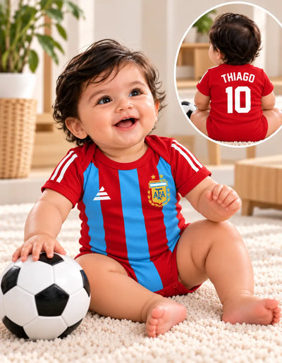 Argentina football red romper