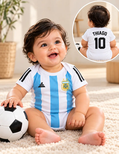 Argentina football white romper