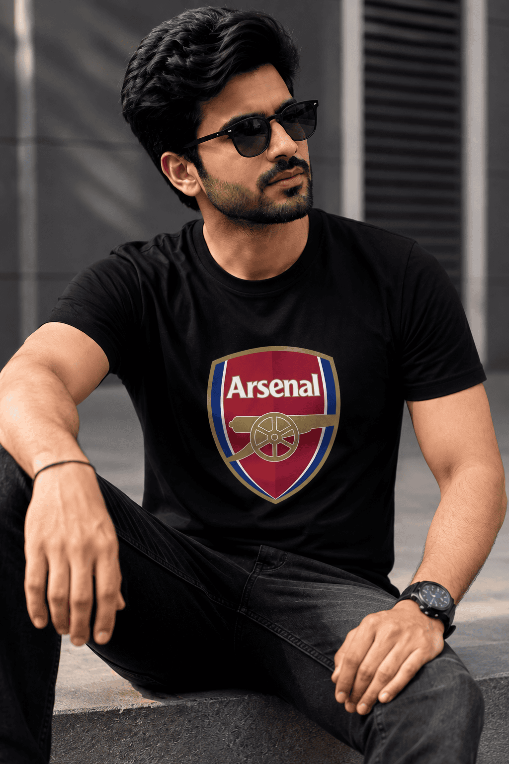 Arsenal football Black Tshirt