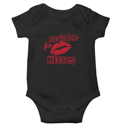 Available For Kisses New Year Rompers for Baby Girl- FunkyTeesClub