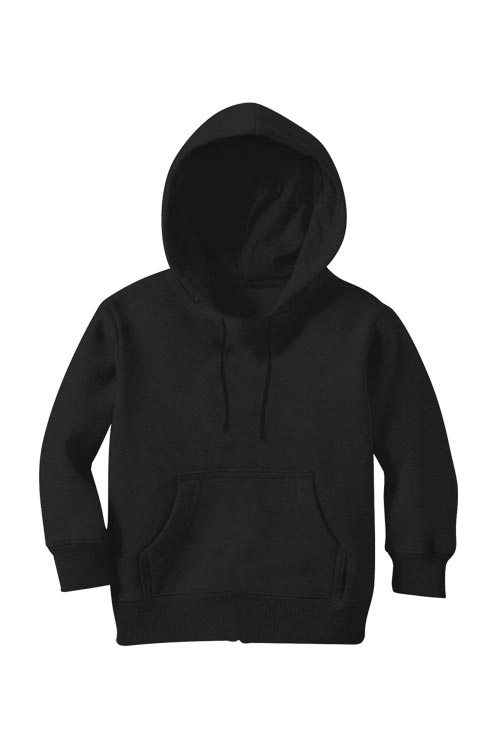 Girl Plain Black Hoodie-FunkyTeesClub