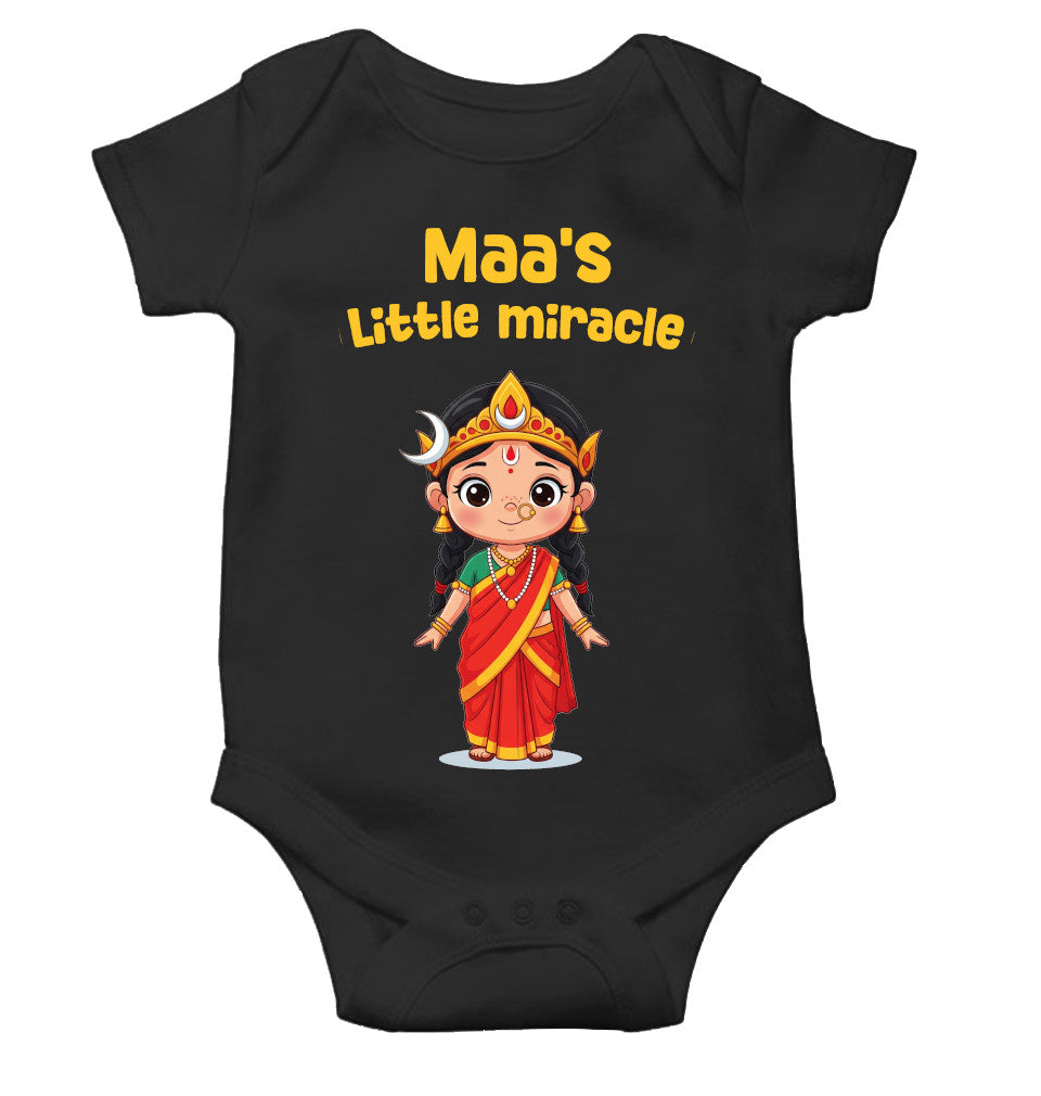 Maas Little Miracle Durga Pooja Rompers for Baby Girl- FunkyTeesClub