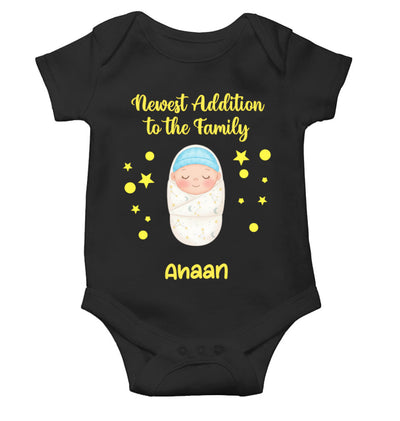 Custom Name Newest Addition New Born Rompers for Baby Boy- FunkyTeesClub