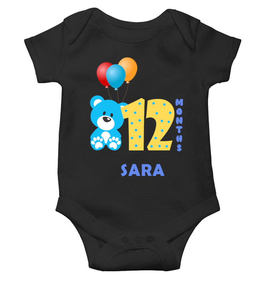 Custom Name Twelfth Rompers for Baby Girl- FunkyTeesClub