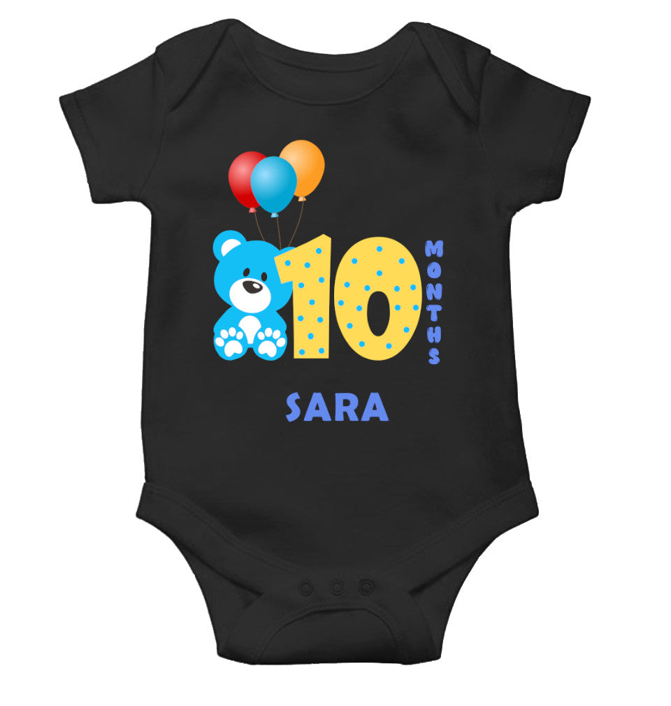 Custom Name Tenth Rompers for Baby Girl- FunkyTeesClub