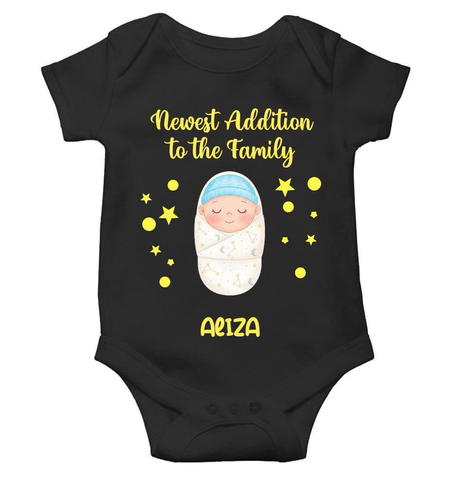 Custom Name Newest Addition New Born Rompers for Baby Girl- FunkyTeesClub