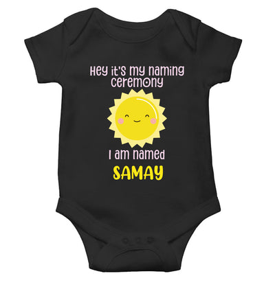 Custom Name Naming Ceremony New Born Rompers for Baby Boy- FunkyTeesClub