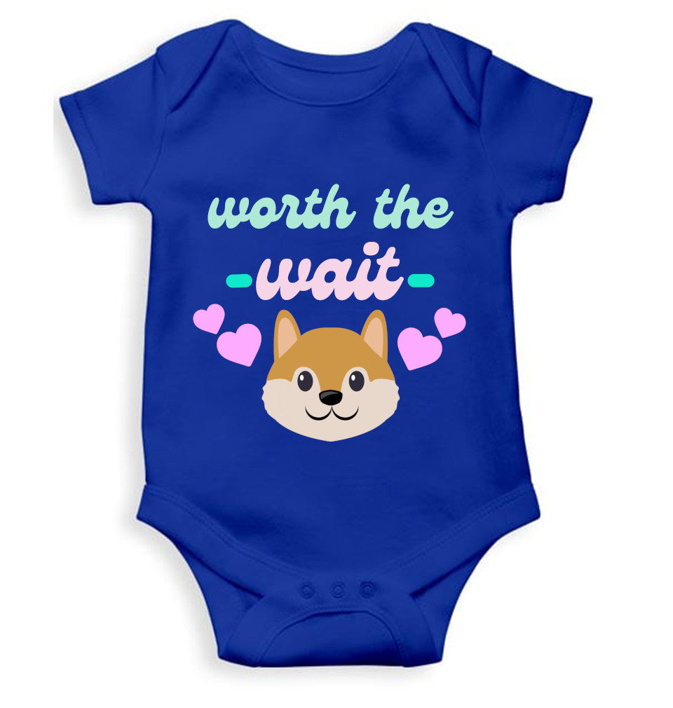 Worth The Wait New Born Rompers for Baby Boy- FunkyTeesClub