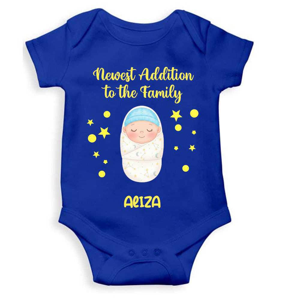 Custom Name Newest Addition New Born Rompers for Baby Girl- FunkyTeesClub