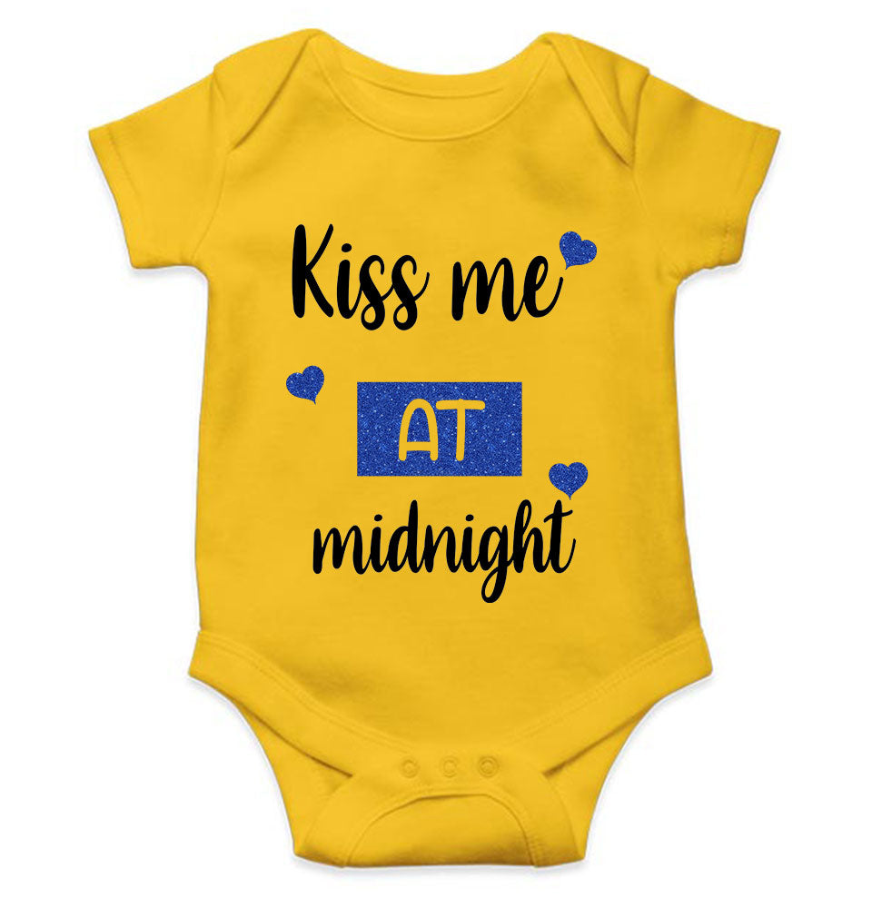 Kiss Me At Midnight Christmas Rompers for Baby Girl- FunkyTeesClub