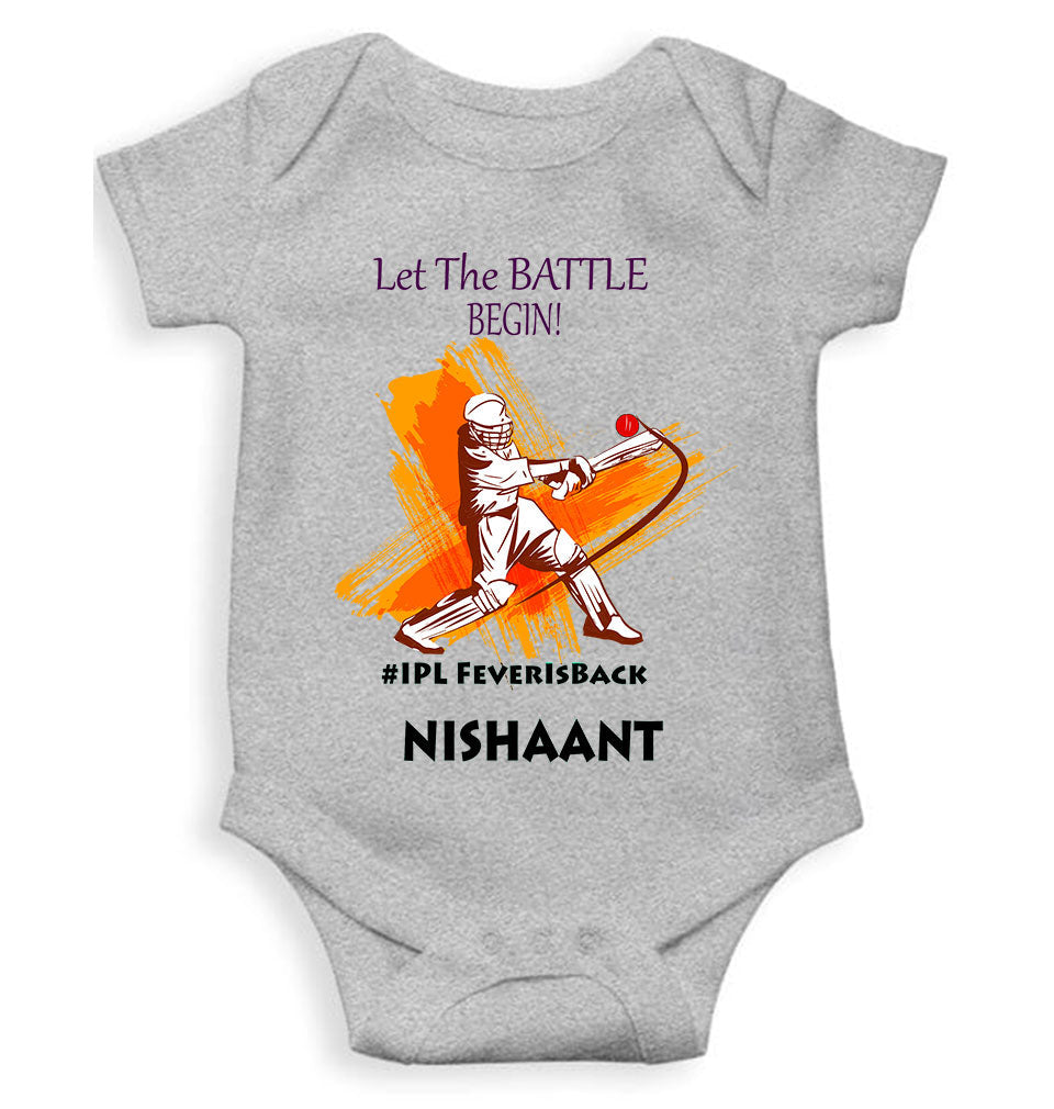 Custom Name IPL Fever Rompers for Baby Boy- FunkyTeesClub