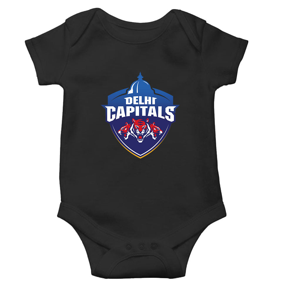 Delhi Capitals Black Rompers for Baby Girl - FunkyTeesClub
