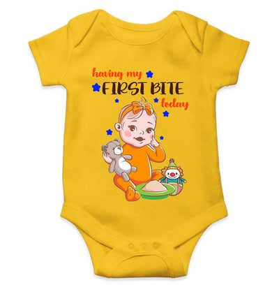 First Bites Baby Food Rompers for Baby Girl- FunkyTeesClub