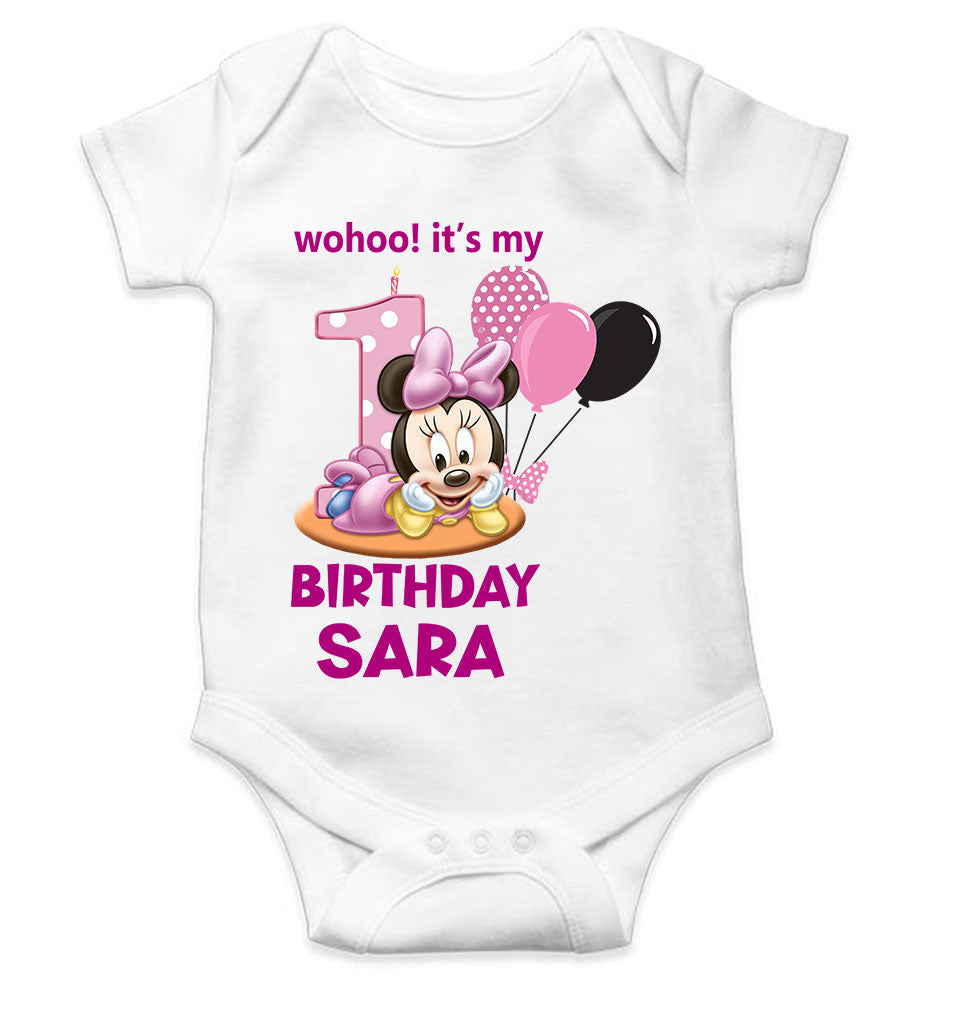 Custom Name Its My First Birthday Rompers for Baby Girl- FunkyTeesClub