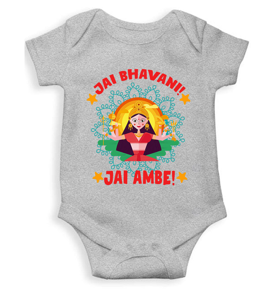 Jai Bhavani Jai Ambe Navratri Rompers for Baby Girl- FunkyTeesClub