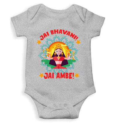 Jai Bhavani Jai Ambe Navratri Rompers for Baby Girl- FunkyTeesClub