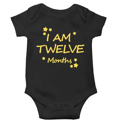I Am Twelve Months Rompers for Baby Boy- FunkyTeesClub