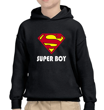 Wonder Mom Super Boy Mother and Son Matching Hoodies- FunkyTeesClub