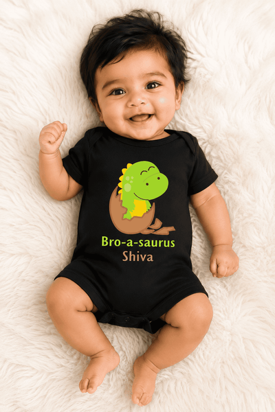 Bro a saurus black romper