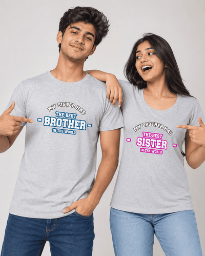 Best Brother Sister In The World Brother-Sister Half Sleeves T-Shirts -FunkyTees