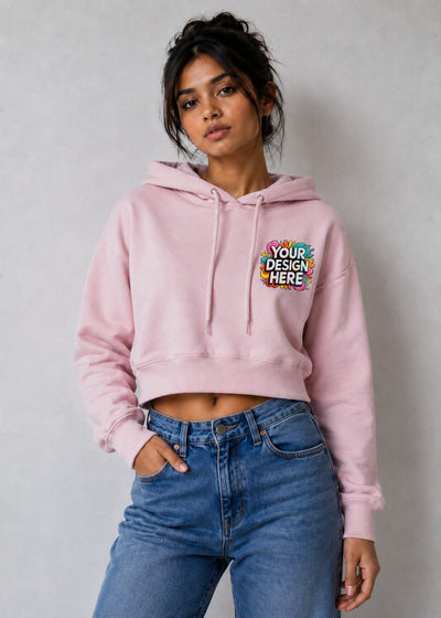 Custom Women's Cropped Hoodie – Personalized Hoodie Printing