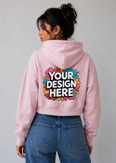 Custom Women's Cropped Hoodie – Personalized Hoodie Printing