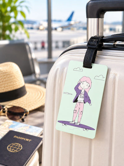 Custom Luggage Tag – Personalized Acrylic Bag Tag with Front & Back Print | FunkyTeesClub