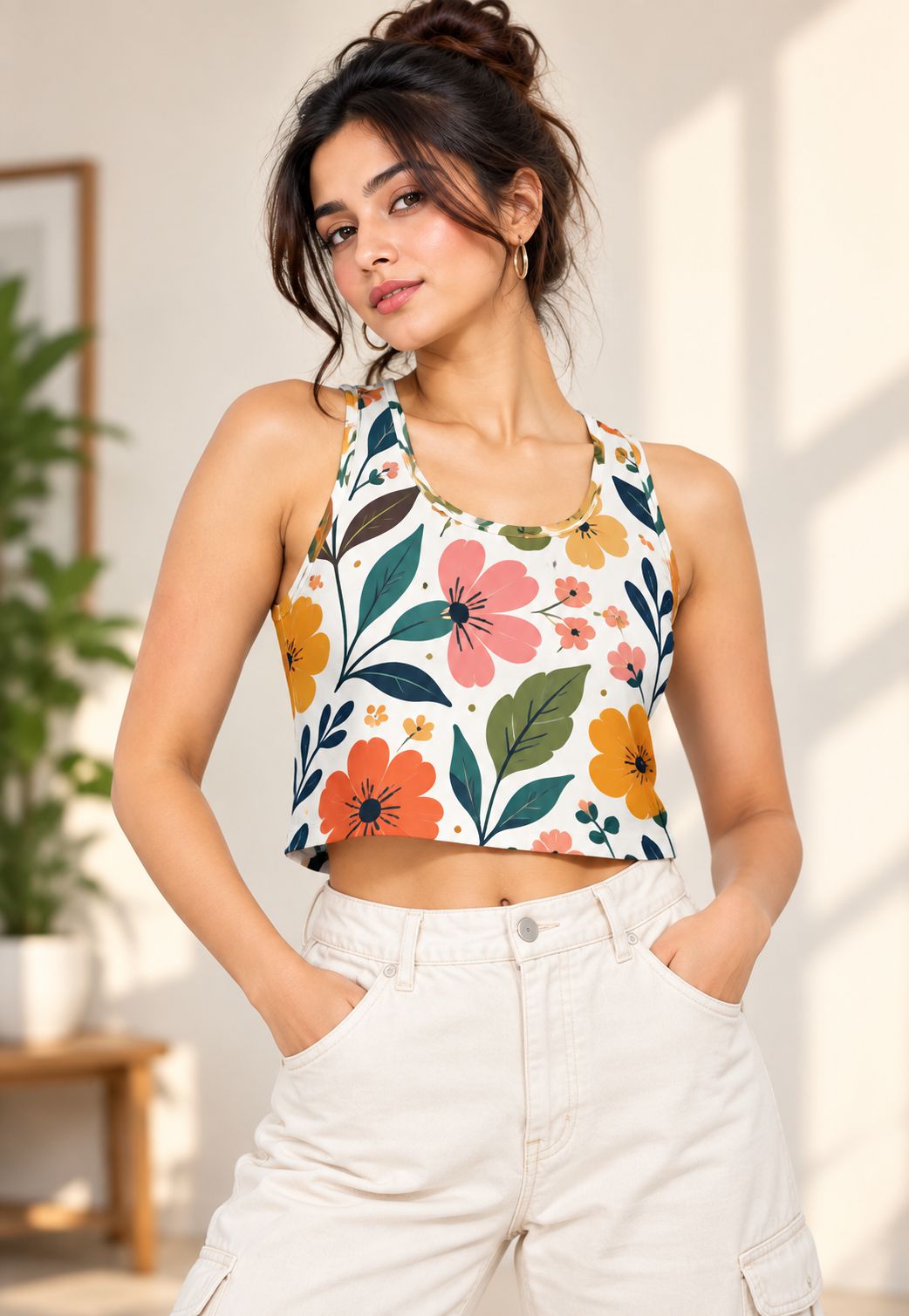Custom Crop Tank Top for Women – Personalized Printed Crop Top