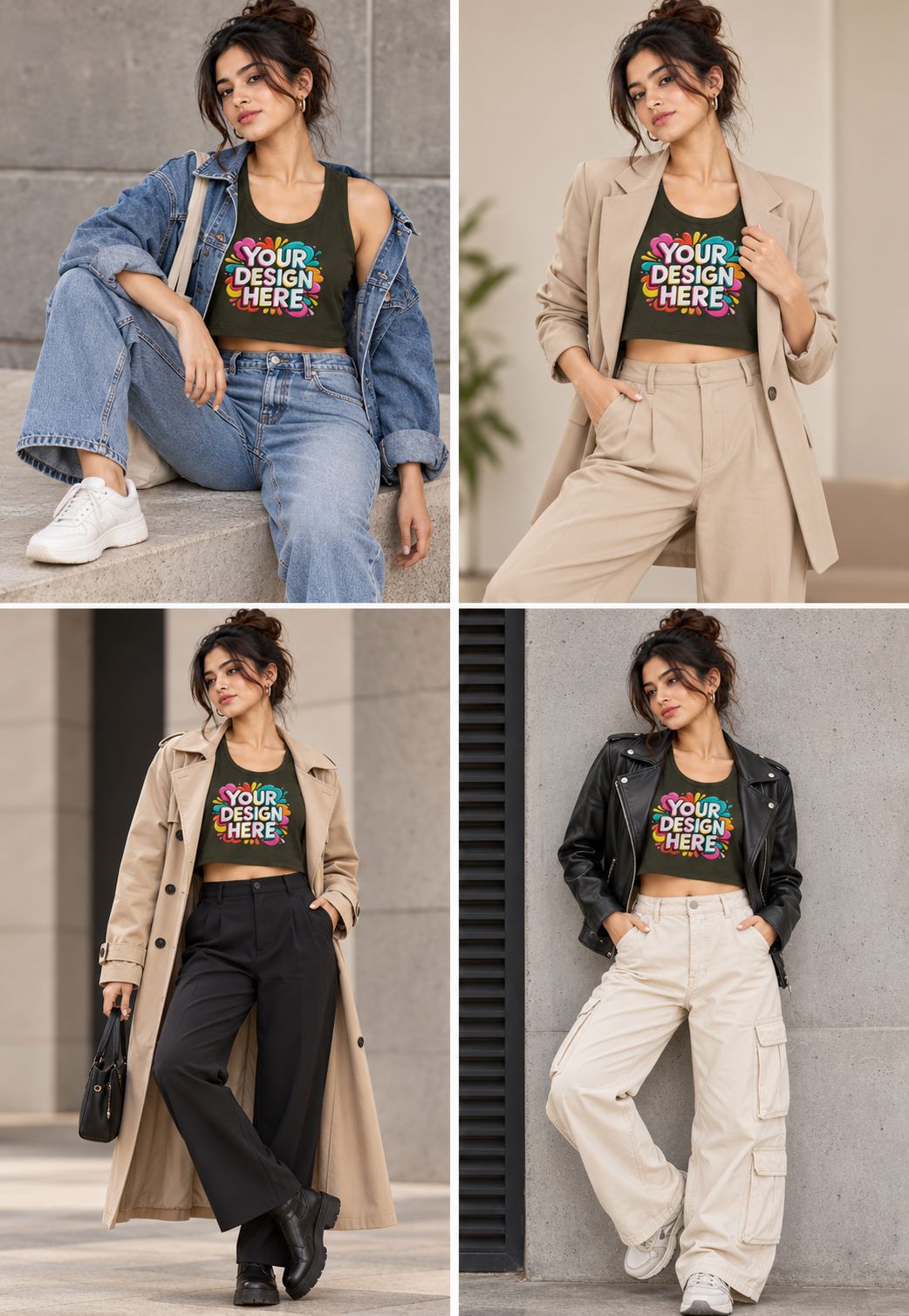 Custom Crop Tank Top for Women – Personalized Printed Crop Top