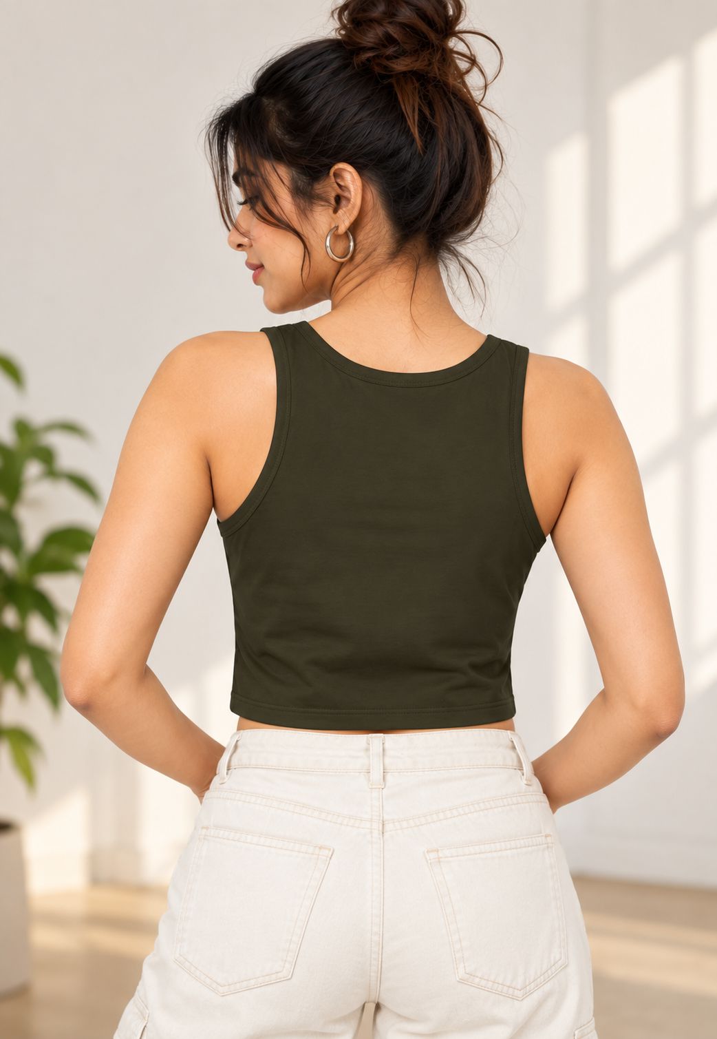 Women’s Crop Tank Top – 100% Cotton Bio-Washed Regular Fit | FunkyTeesClub