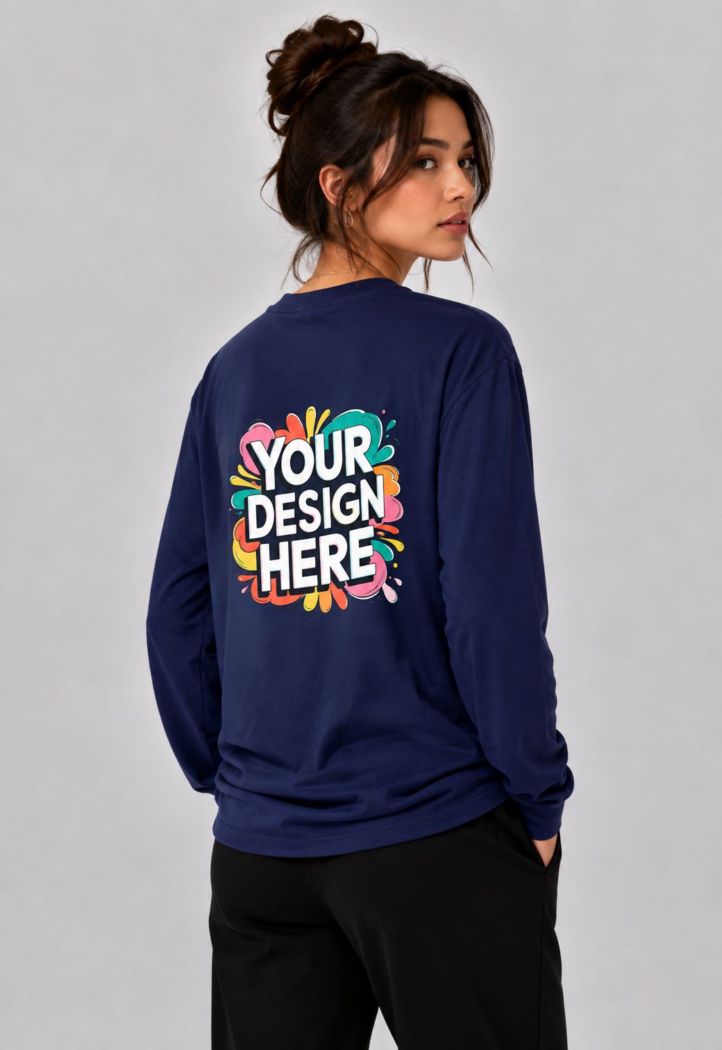 Custom Women's Full Sleeves T-Shirt – Personalized Printed Tee