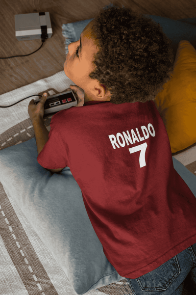 Ronaldo 7  Half Sleeves T-Shirt for Boy-FunkyTeesClub