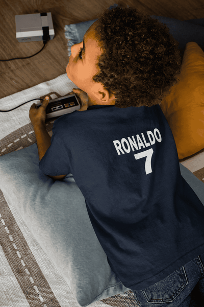 Ronaldo 7  Half Sleeves T-Shirt for Boy-FunkyTeesClub