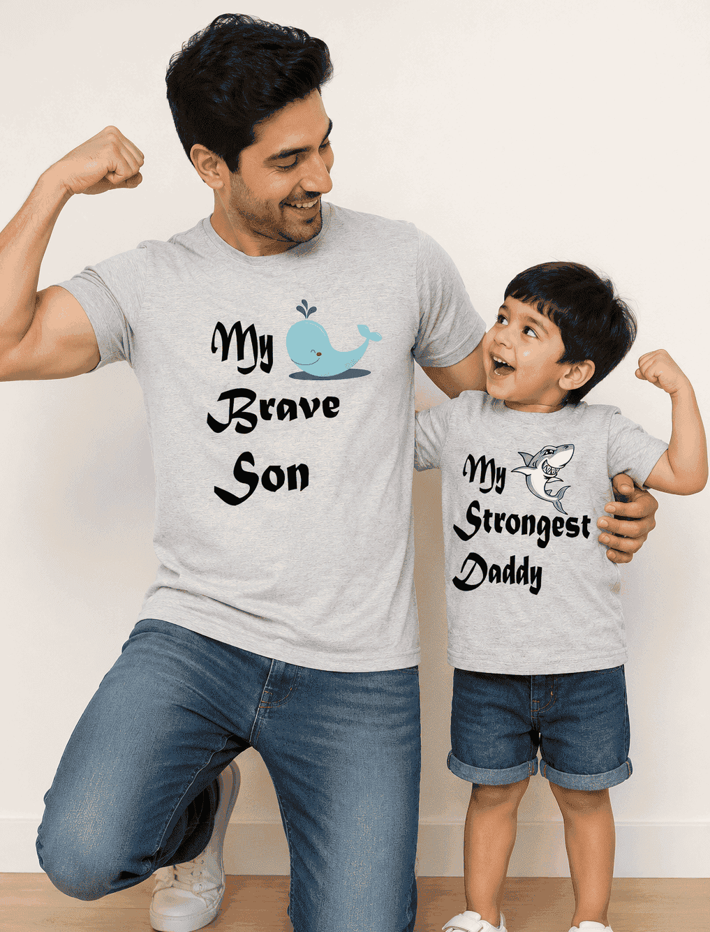 My Strongest Daddy  My Brave Son Father and Son Matching T-Shirt- FunkyTeesClub