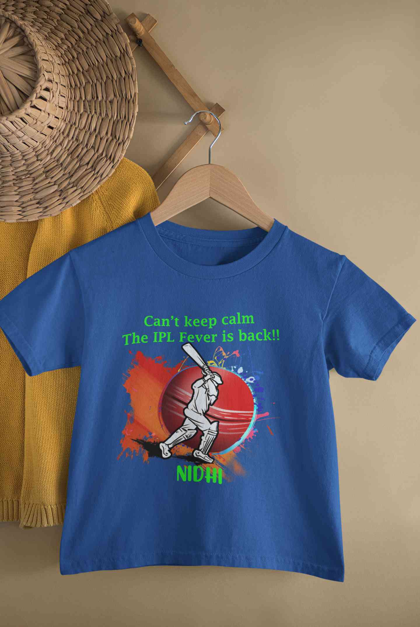 Custom Name Can Not Keep Calm IPL Half Sleeves T-Shirt For Girls -FunkyTeesClub