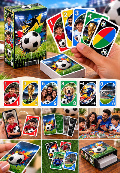 Custom UNO card deck with personalized designs and photos