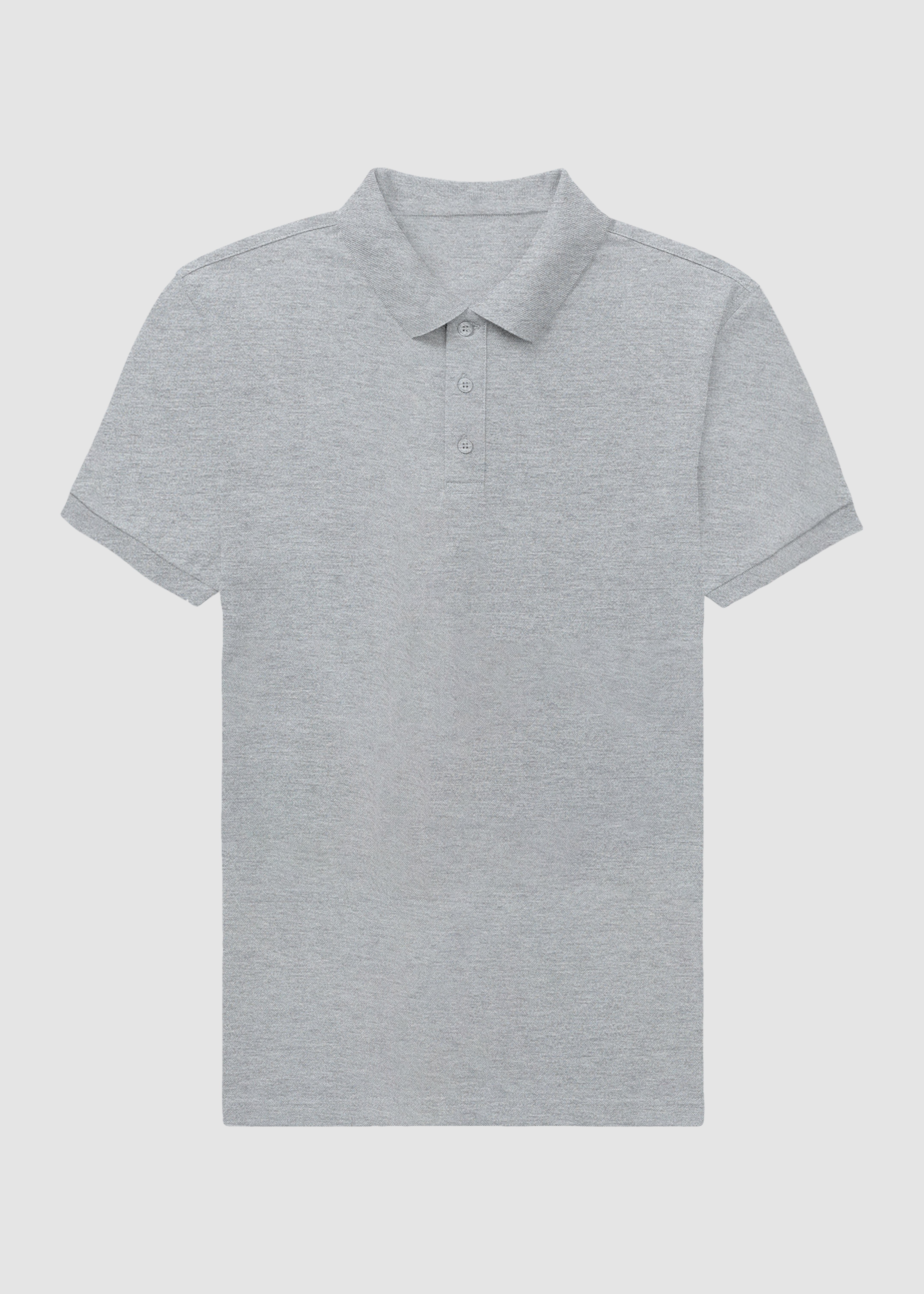 Customized Gray polo shirt on a light gray background