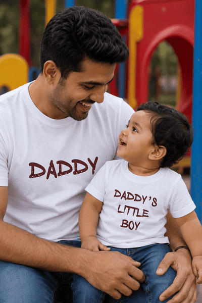 Daddy &Daddy's Little Boy Father and Son Matching T-Shirt- FunkyTeesClub