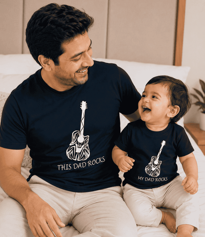 Guitar Father and Son Matching T-Shirt- FunkyTeesClub