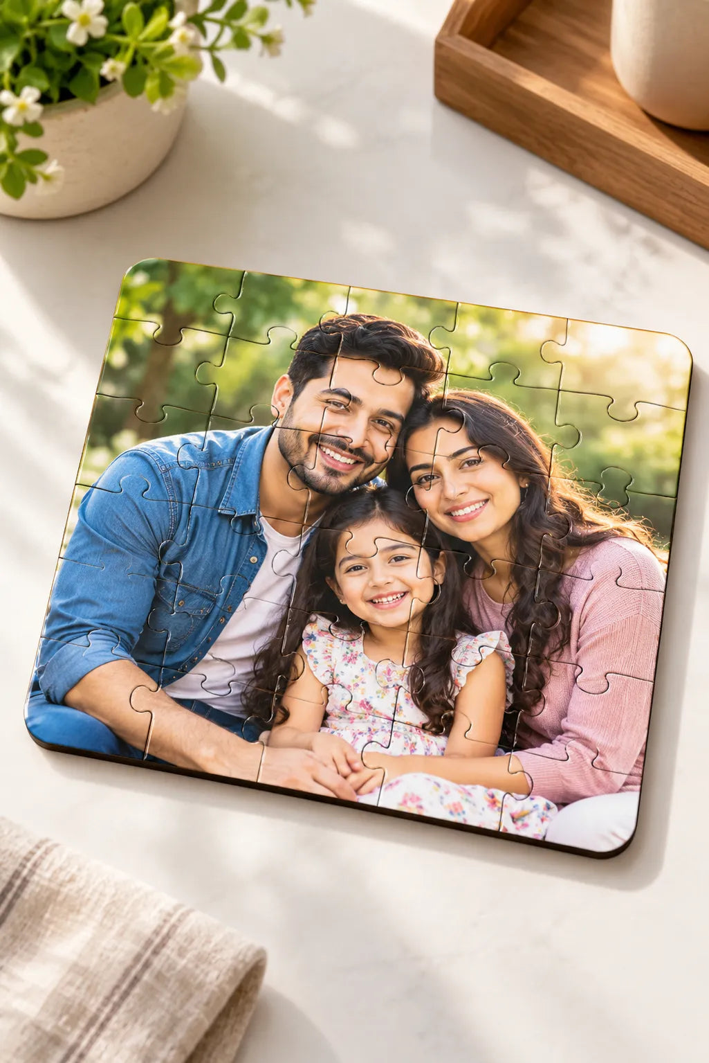 Custom MDF Wooden Photo Puzzle – 30 Pieces | Personalized Photo Gift