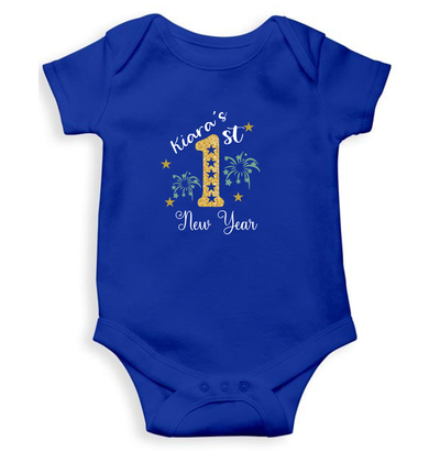 Customized Name First New Year Rompers for Baby Girl- FunkyTeesClub