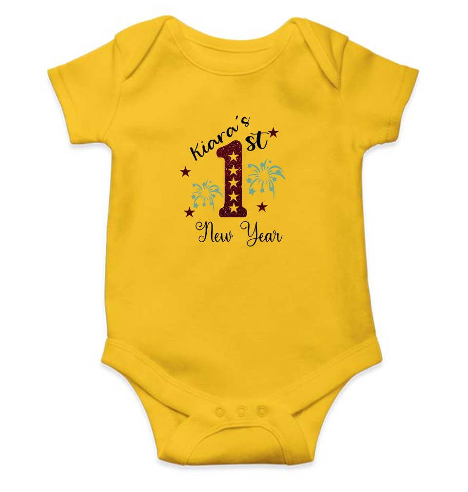 Customized Name First New Year Rompers for Baby Girl- FunkyTeesClub