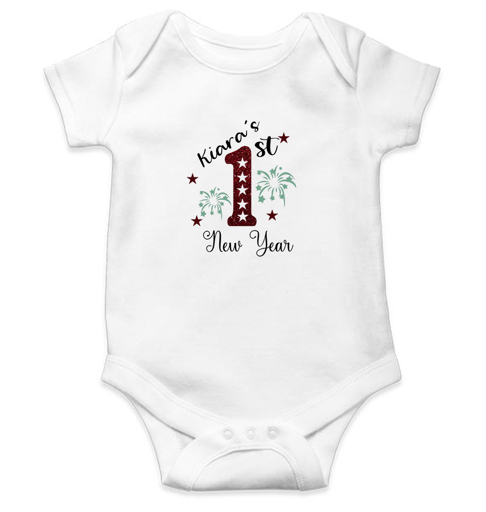 Customized Name First New Year Rompers for Baby Girl- FunkyTeesClub