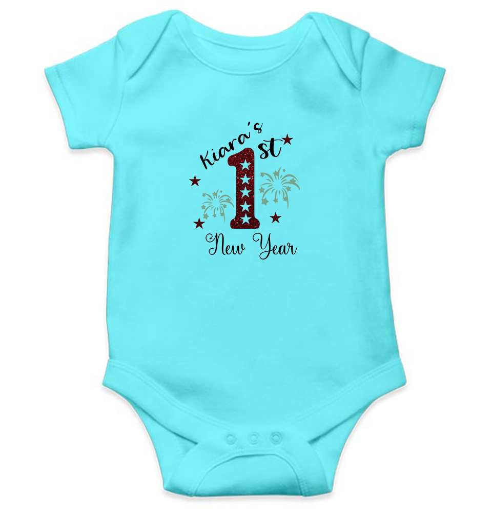 Customized Name First New Year Rompers for Baby Girl- FunkyTeesClub