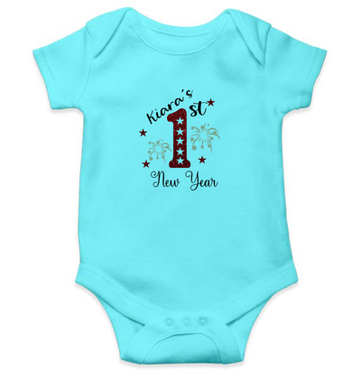 Customized Name First New Year Rompers for Baby Girl- FunkyTeesClub